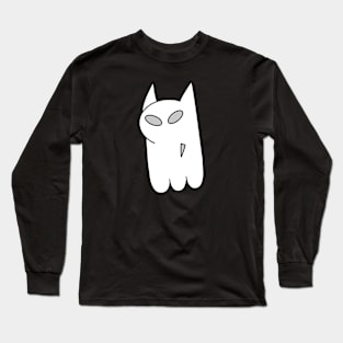 White Ghost Cat Long Sleeve T-Shirt